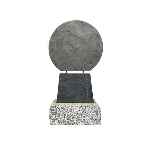 118 - § Peter WARD (1932-2003) Moon Wave II, 1996 Slate on granite base, 1/1, height 62cm Exhibited - Pete... 