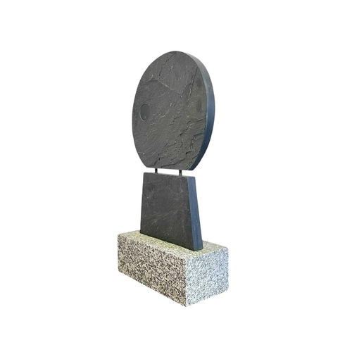 118 - § Peter WARD (1932-2003) Moon Wave II, 1996 Slate on granite base, 1/1, height 62cm Exhibited - Pete... 