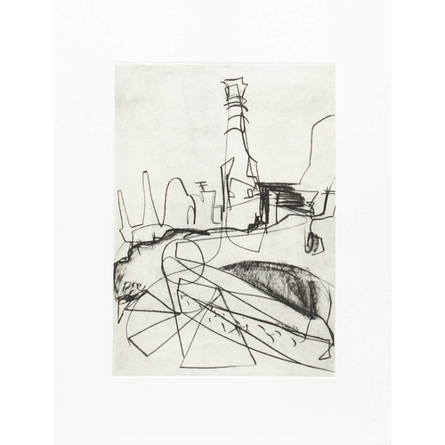 13 - § Peter LANYON (1918-1964) Levant Mine Ruins (1963), 2010 Etching, published by the Peter Lanyon est... 