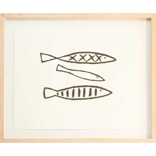 172 - § Breon O'CASEY (1928-2011) Three Fish (2003) Carborundum, signed and dated MMIII, numbered 17/25, i... 