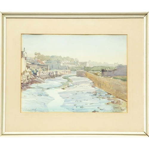 180 - Samuel John Lamorna BIRCH (1869-1955) Copperhouse, Hayle Watercolour, signed, 25 x 34cm, framed 40 x... 