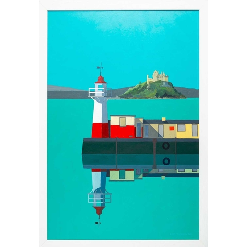 211 - § Chris THOMPSON (XX-XXI) Newlyn Lighthouse (2024) Acrylic on canvas, signed and dated 2024, further... 