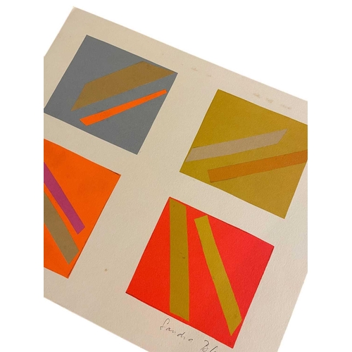 229 - § Sandra BLOW (1925-2006) Screenprint 1973, Christmas card from Rene & Marcus Brumwell From a folio ... 