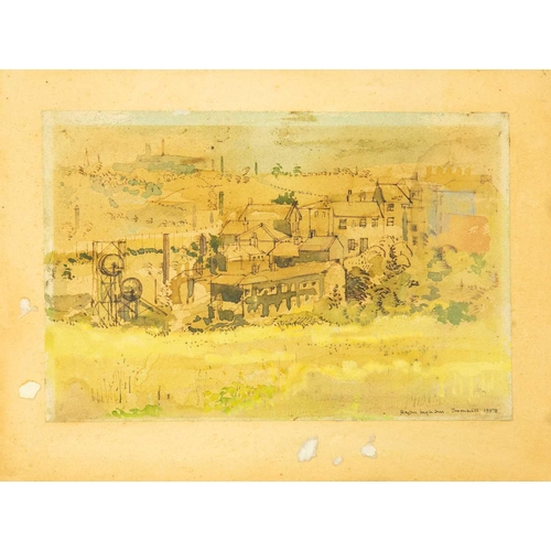 230 - § Bryan INGHAM (1936-1997) Thornhill (1958) Watercolour, signed and dated, 19cm x 28.5cm.