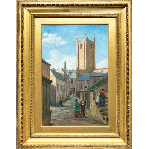 231 - William EADIE (1846-1926) Old St Ives Oil on board, signed, 45 x 30cm, framed 67 x 52cm W J Cooper P... 