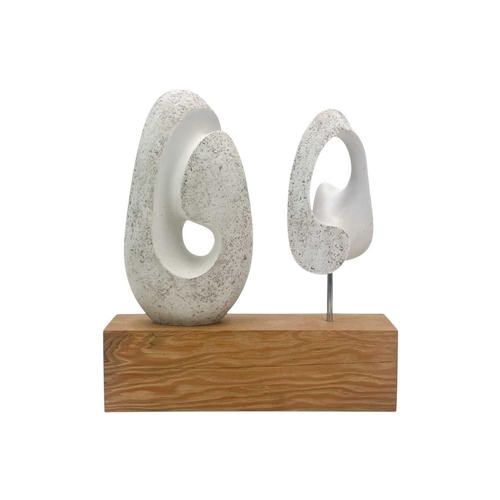 238 - § Seamus MORAN (1963) Making Space Resin/Dolomite with wooden base, edition 1 of 5, height 30cm, wid... 