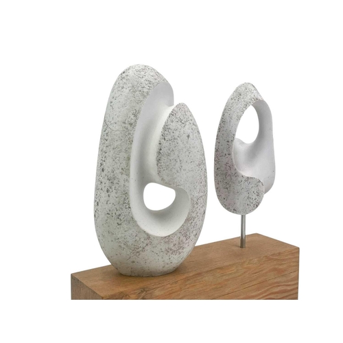 238 - § Seamus MORAN (1963) Making Space Resin/Dolomite with wooden base, edition 1 of 5, height 30cm, wid... 