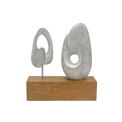 238 - § Seamus MORAN (1963) Making Space Resin/Dolomite with wooden base, edition 1 of 5, height 30cm, wid... 