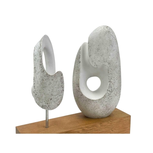 238 - § Seamus MORAN (1963) Making Space Resin/Dolomite with wooden base, edition 1 of 5, height 30cm, wid... 