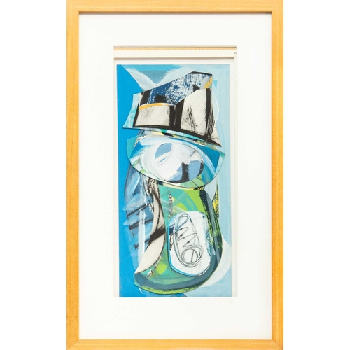 25 - § Martin LANYON (1954) St Ives, St Ia (1996) Mixed media/oil collage on board, signed, titled, dated... 