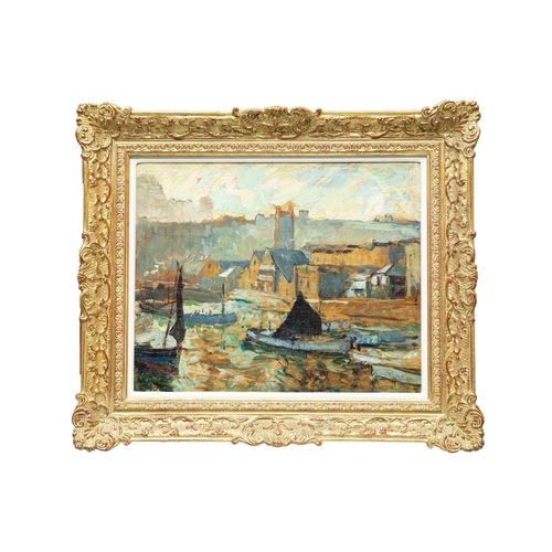 252 - § John Anthony PARK (1880-1962) St Ives Harbour Oil on panel, signed, 32 x 39cm, 46 x 54cm framed.