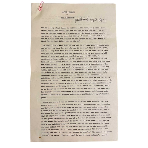 26 - § Barbara HEPWORTH (1903-1975) & John WELLS (1907-2000) Letters from Hepworth & Wells to Dr Roger Sl... 