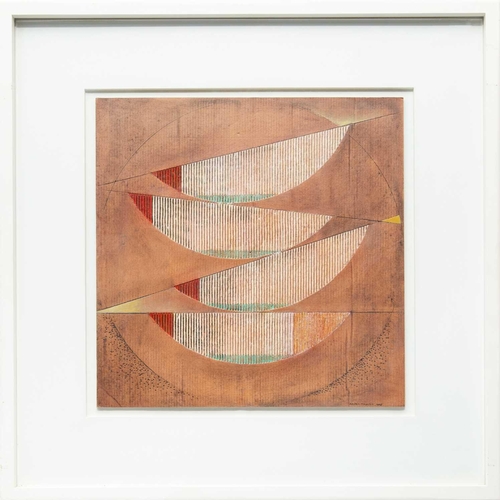 264 - § Anton NIXON Fin Balance, 2002 Mixed media on board, signed and dated MMII, 38 x 38cm, framed 62 x ... 