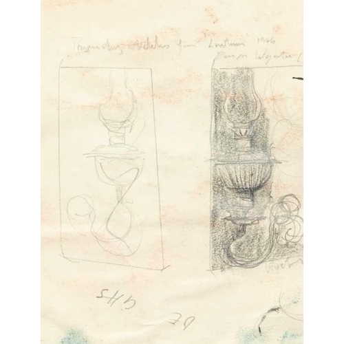 286 - § Bryan WYNTER (1915-1975) Untitled (1946) Pencil on paper, signed and dated 1946, 18 x 14cm, 22 x 1... 