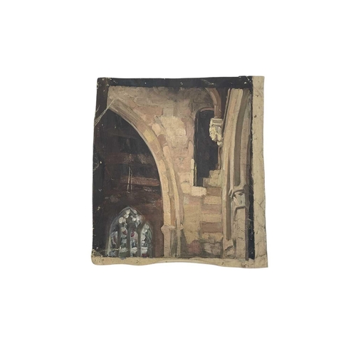 288 - Millicent Lisle WOODFORDE (1880-1923) Six oils on canvas Including two Cathedral interiors, a sporti... 