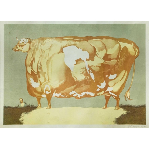 298 - § John BYRNE (1940-2023) Prize Cow Lithograph, signed, numbered 10/47, image size 59 x 84cm, 81 x 10... 