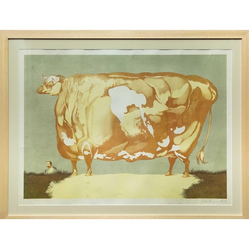 298 - § John BYRNE (1940-2023) Prize Cow Lithograph, signed, numbered 10/47, image size 59 x 84cm, 81 x 10... 