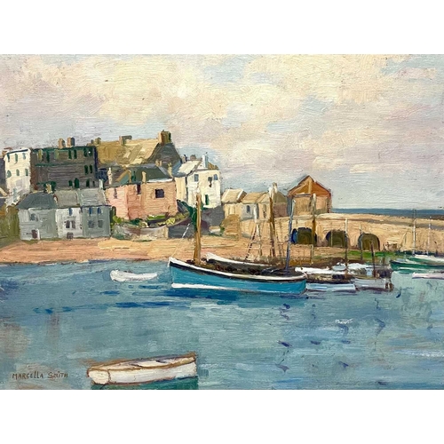 30 - § Marcella SMITH (1887-1963) St Ives Harbour Oil on panel, signed, 35 x 45cm, framed 45 x 55cm The E... 