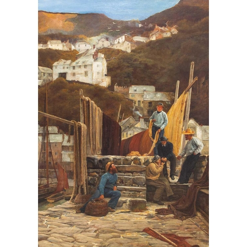 312 - § Edward Richard TAYLOR (1838-1911) Clovelly Oil on canvas, signed, 111 x 75cm, 135 x 100cm framed. ... 