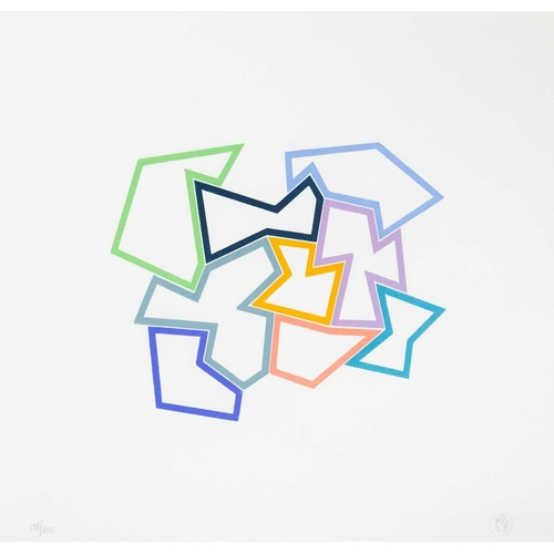 319 - § Richard DEACON (1949)  9 x 9 (2005) Woodcut in colours, printed by Hugh Stoneman, Madron, publishe... 