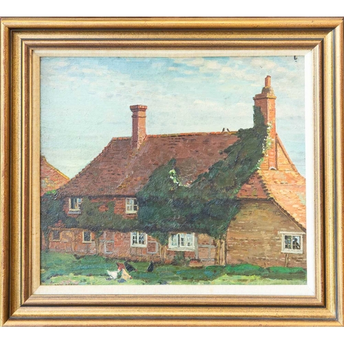 323 - § Garnet Ruskin WOLSELEY (1884-1967) Buncton Farm, Sussex  Oil on board, signed, 30 x 35cm, framed 4... 