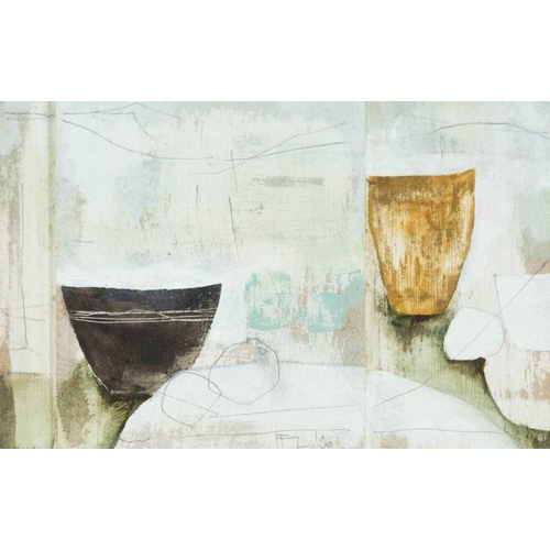 34 - § Ffiona LEWIS (1964) View of Dartmoor, 1996 Oil and pencil on relief board, initialled and dated '9... 