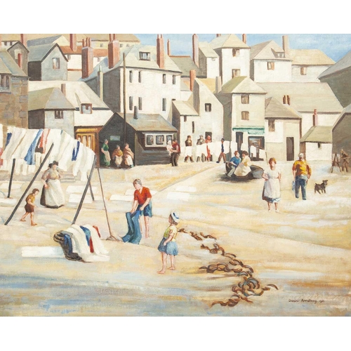 35 - § Alixe Jean Shearer ARMSTRONG (1894-1984) Wash Day, St Ives (1951) Oil on canvas, signed and dated ... 