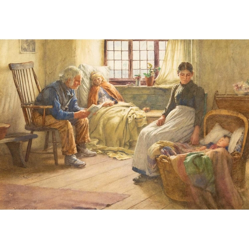 41 - Walter LANGLEY (1852-1922) Once Upon a Time (1895) Watercolour, signed and dated 1895, 50 x 73cm, 69... 