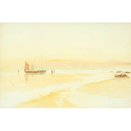 52 - Henry Scott TUKE (1858-1929) Hayle Watercolour, signed, 17 x 25cm, 33 x 38cm framed.