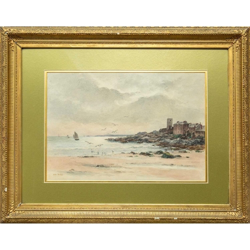 76 - Émile Louis VERNIER (1829-1887) St Ives Bay Watercolour, signed, 38 x 55cm, framed 68.5 x 86.5cm Exh... 