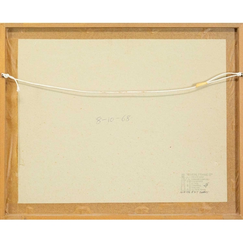 81 - § John WELLS (1907-2000) Composition 96/10D, 1968 Mixed media, signed and dated, inscribed 96/10D, 2... 