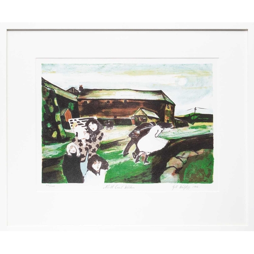 91 - § ± Gill WATKISS (1938-2024) 'North Coast Walkers', 1986 Original coloured lithograph, numbered 22/1... 