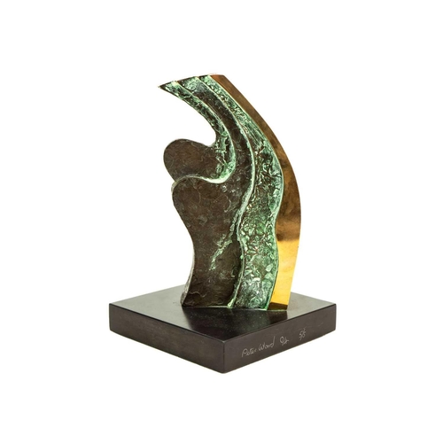 96 - § Peter WARD (1932-2003) Wave Figure, 1994 Bronze, signed, dated and numbered 5/5 to slate base, hei... 