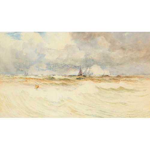 97 - Charles Sim MOTTRAM (act.1876-1919) Shipping, Near Shore Waters, 1887 Watercolour, signed and dated ... 