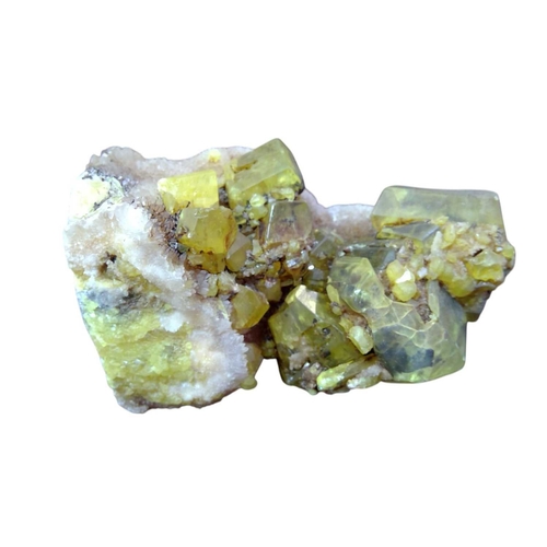 111 - Minerals Selenite, Namibia, 14cm x9cm, Sulfur / Calcite, Sicily, 12cm x 7cm (2).