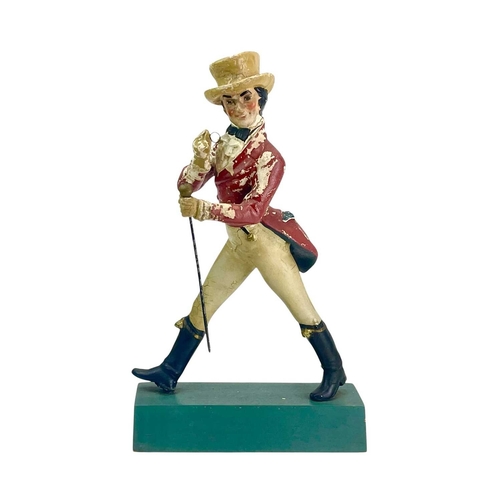 132 - A Johnny Walker advertisement figure. Composition on a painted beech base, height 39cm.