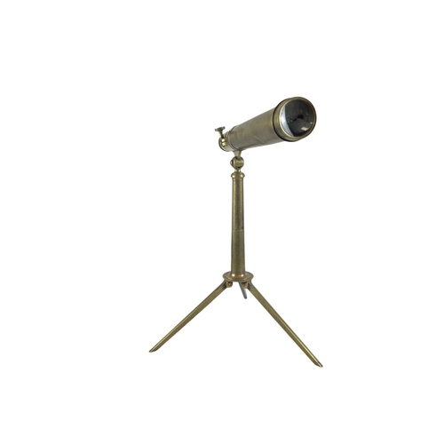 153 - A brass three-draw telescope and stand. Late 19th century, by Watson & Sons, 313 High Holborn, Londo... 