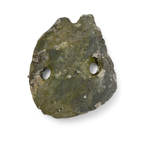 165 - An historic stone anchor. Found in the Falmouth Bay area, drilled with a single hole, length 26cm.