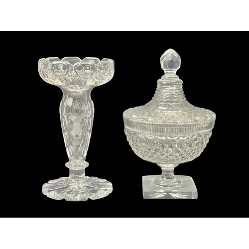 185 - A set of three Victorian engraved glass decanters and stoppers. With plated labels, height 37cm, tog... 