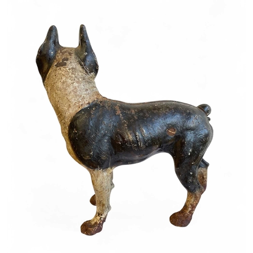 2 - An American cast iron Boston Terrier doorstop. With original painted finish, height 27cm. Client req... 