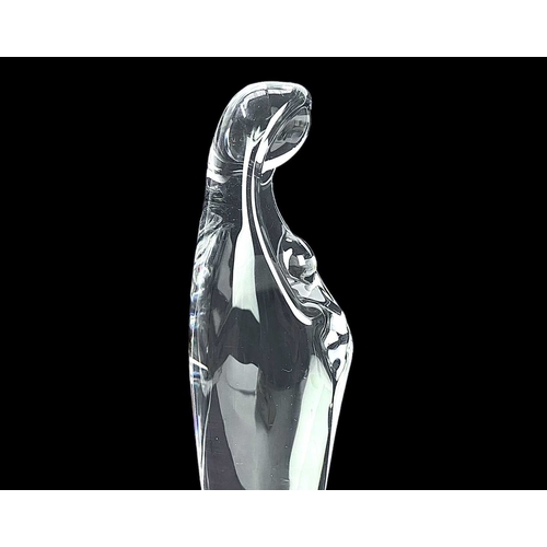 208 - A Daum Glass stylised figure of Madonna and child. Etched DAUM, FRANCE to the front of the base, hei... 