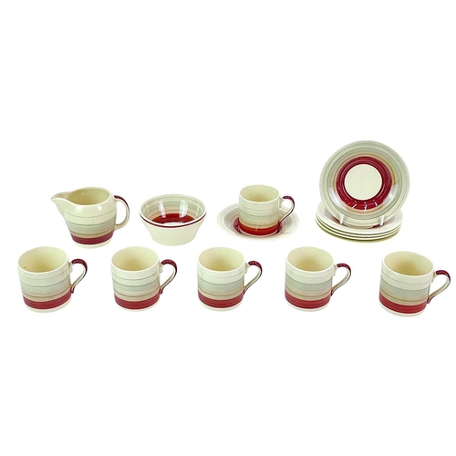 254 - Two Susie Cooper Kestral part tea and coffee services. Includes six coffee cans and saucers, a jug a... 