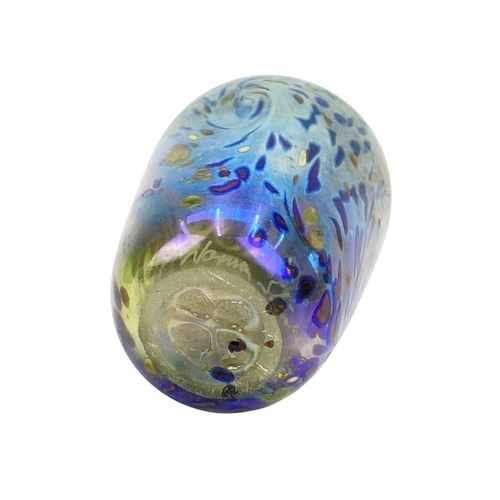 261 - A Norman Stuart Clarke (1946) An art glass vase. With an iridescent mottled finish, signed and dated... 