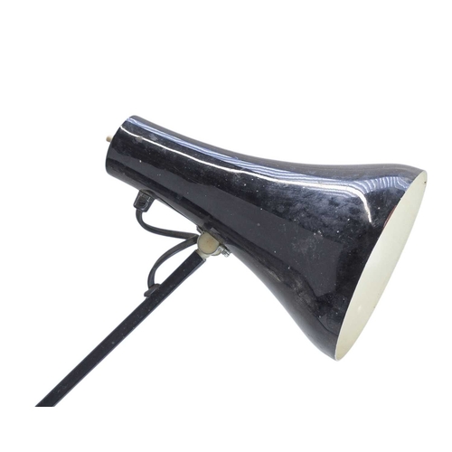 315 - A Herbert Terry anglepoise lamp With black painted finish, on a circular base, height 82cm.