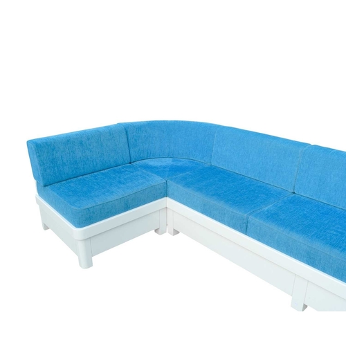 346 - ± Superyacht furnishings, a large upholstered outdoor seat of curved form. A contemporary design of ... 