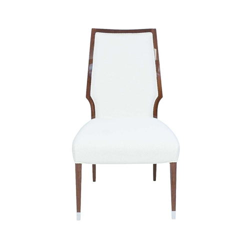 403 - ± Superyacht furnishings, a set of ten dining chairs. Highly laquered wood veneer legs with chrome p... 