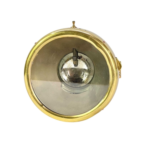 59 - A B.R.C. brass carbide car lamp. Early 20th century, diameter of lens 17cm.