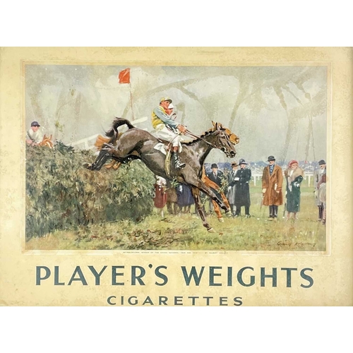 74 - A Player's Weights card advertising sign. Printed, after Gilbert Holiday with Reynoldstown, winner o... 