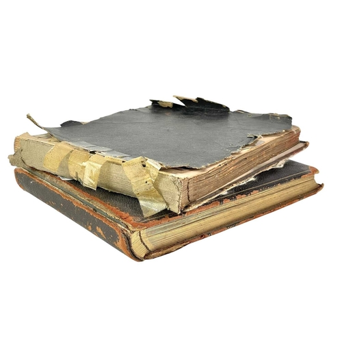 80 - Two Edwardian photograph albums. Each containing pasted images of country house scenes, gardens, an ... 