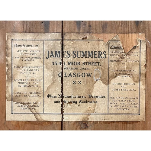 81 - A John Haig's Whisky advertising mirror. Early 20th century, by James Summers of Glasgow, with a fur... 